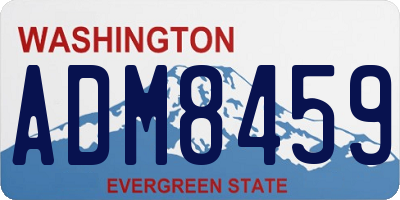 WA license plate ADM8459