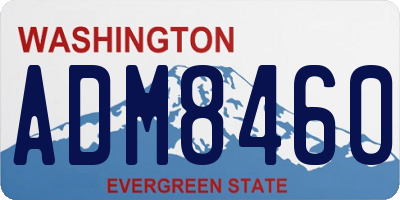 WA license plate ADM8460