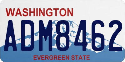 WA license plate ADM8462