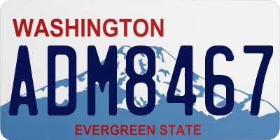 WA license plate ADM8467
