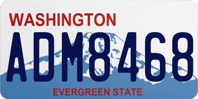 WA license plate ADM8468