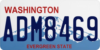 WA license plate ADM8469