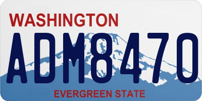 WA license plate ADM8470