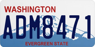 WA license plate ADM8471