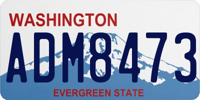 WA license plate ADM8473