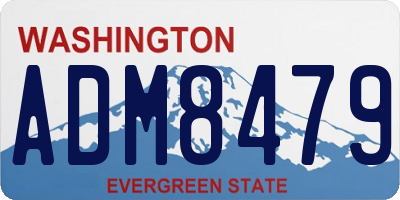 WA license plate ADM8479