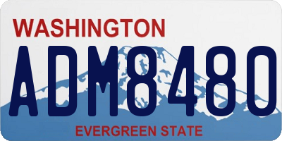 WA license plate ADM8480