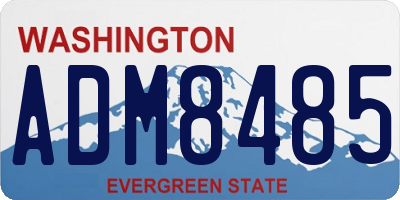 WA license plate ADM8485