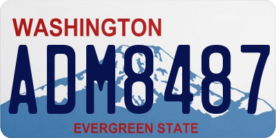 WA license plate ADM8487