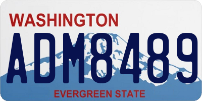 WA license plate ADM8489