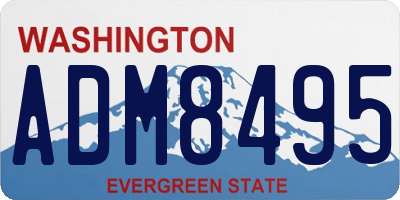 WA license plate ADM8495