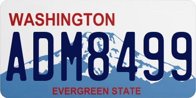WA license plate ADM8499