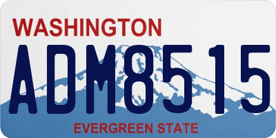 WA license plate ADM8515