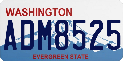 WA license plate ADM8525