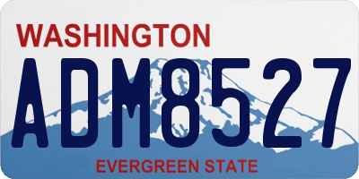 WA license plate ADM8527