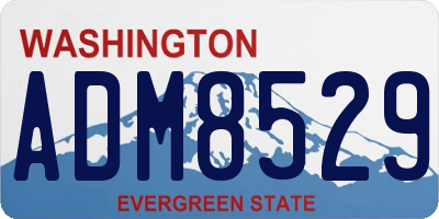 WA license plate ADM8529