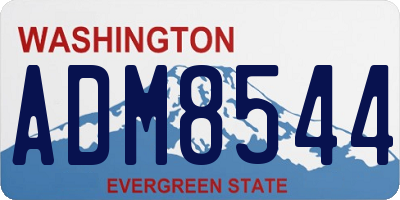 WA license plate ADM8544