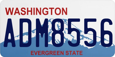 WA license plate ADM8556
