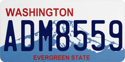 WA license plate ADM8559