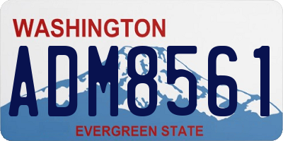 WA license plate ADM8561