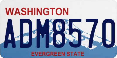 WA license plate ADM8570