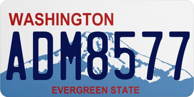 WA license plate ADM8577