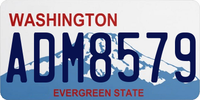 WA license plate ADM8579