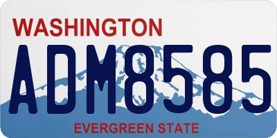 WA license plate ADM8585