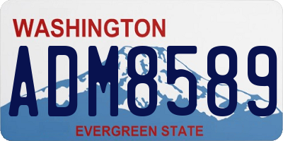 WA license plate ADM8589