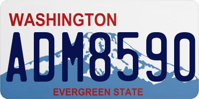 WA license plate ADM8590