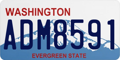 WA license plate ADM8591
