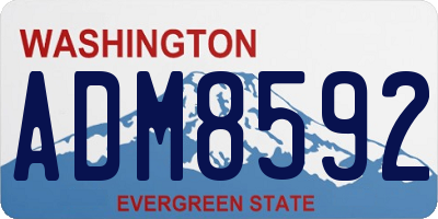 WA license plate ADM8592