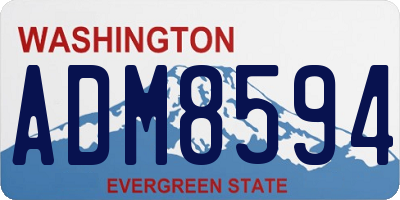 WA license plate ADM8594