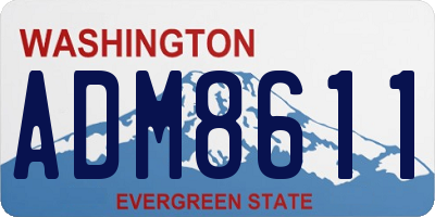 WA license plate ADM8611
