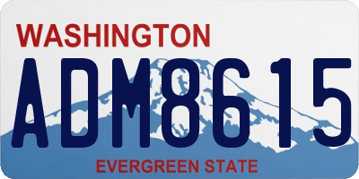 WA license plate ADM8615