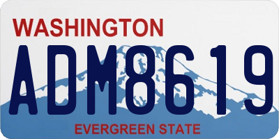 WA license plate ADM8619
