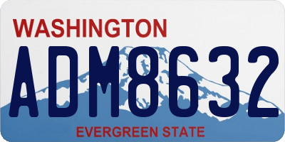 WA license plate ADM8632