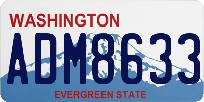WA license plate ADM8633