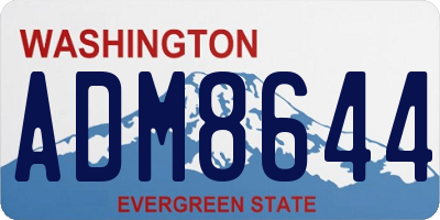 WA license plate ADM8644