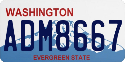WA license plate ADM8667
