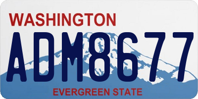 WA license plate ADM8677