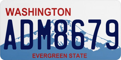 WA license plate ADM8679