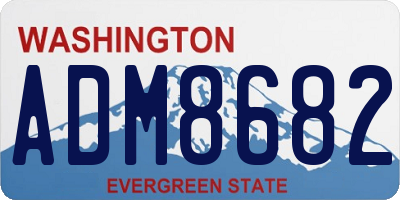 WA license plate ADM8682