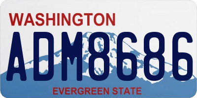 WA license plate ADM8686