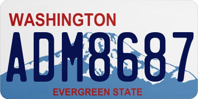 WA license plate ADM8687
