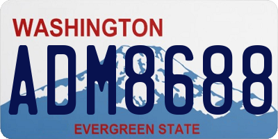 WA license plate ADM8688