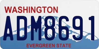 WA license plate ADM8691