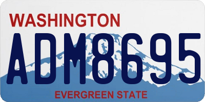 WA license plate ADM8695