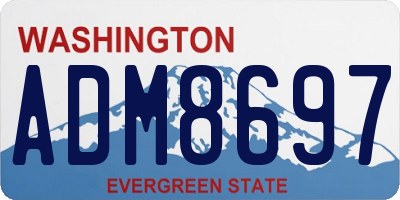 WA license plate ADM8697