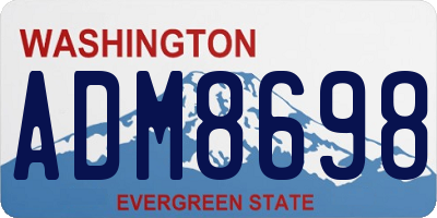 WA license plate ADM8698